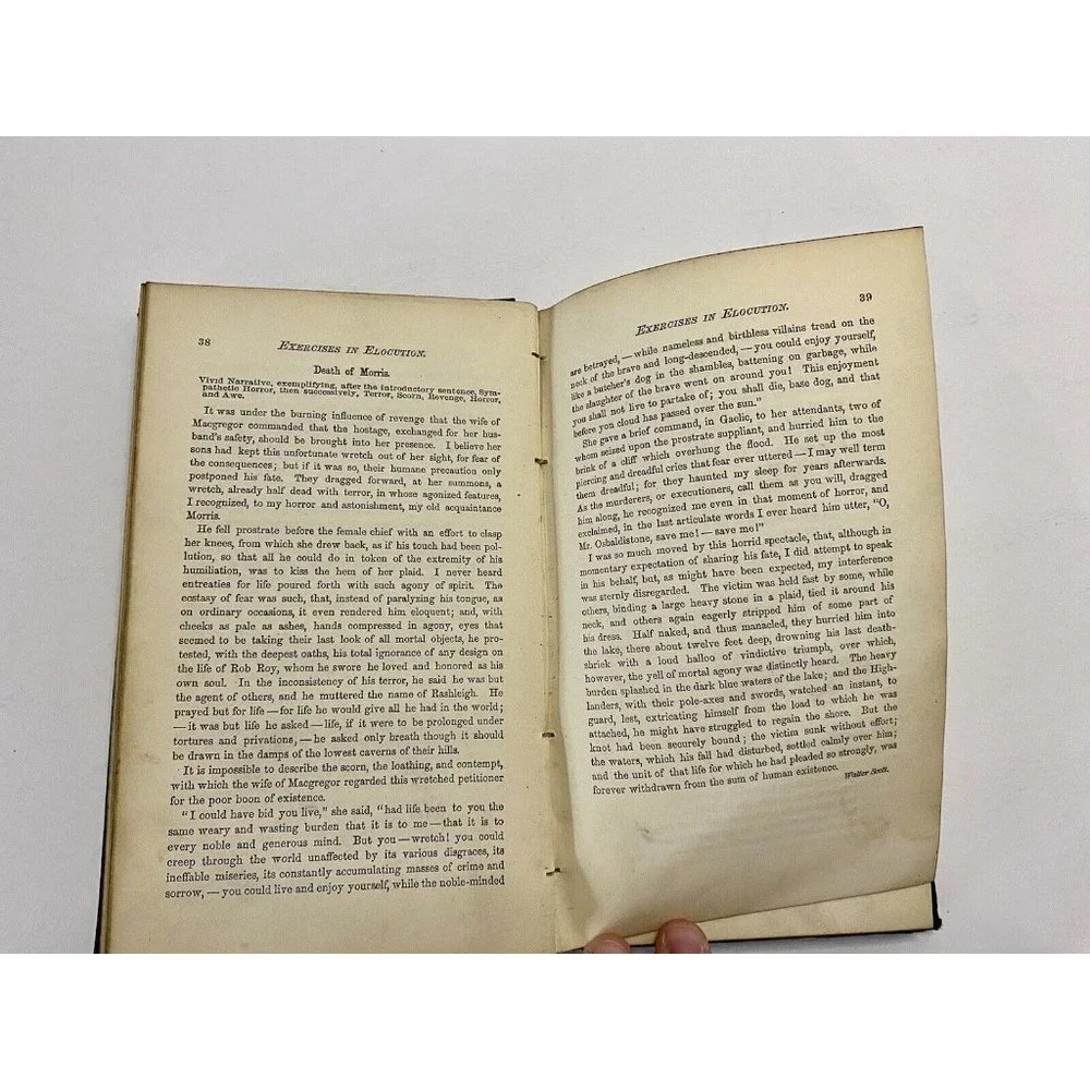 Exercises In Elocution Arranged Mrs. A. T. Randall 1868 Antique Speech Reference